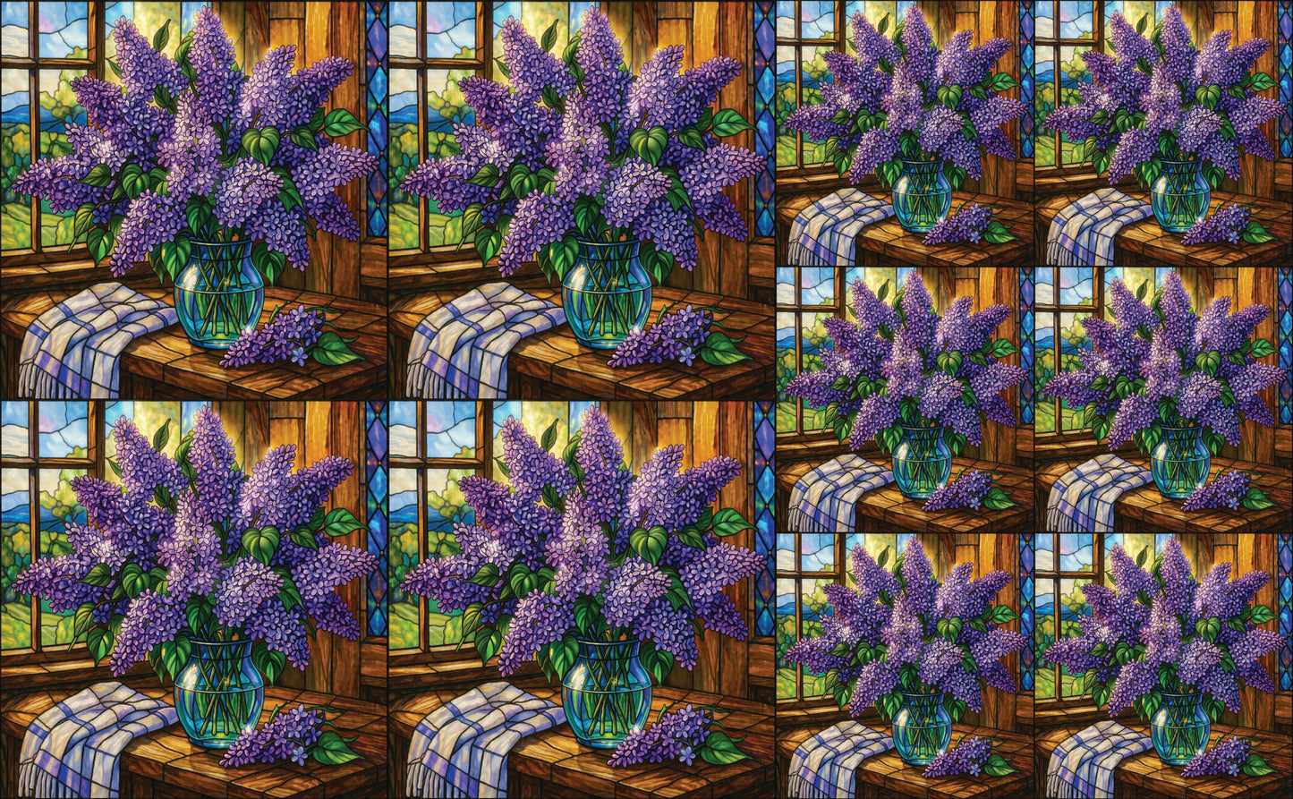 DecoCraft - Studio 1375 - Scenic Tiles Series - Sunlit Lilac Window