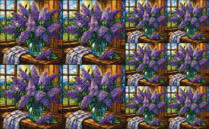 DecoCraft - Studio 1375 - Scenic Tiles Series - Sunlit Lilac Window