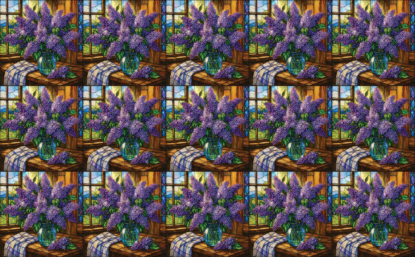 DecoCraft - Studio 1375 - Scenic Tiles Series - Sunlit Lilac Window