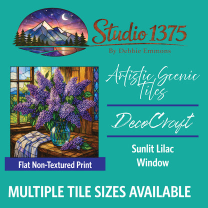 DecoCraft - Studio 1375 - Scenic Tiles Series - Sunlit Lilac Window