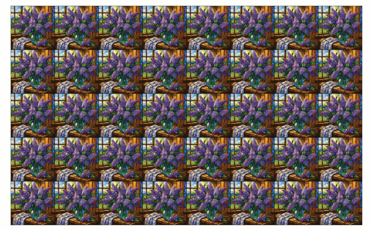 DecoCraft - Studio 1375 - Scenic Tiles Series - Sunlit Lilac Window