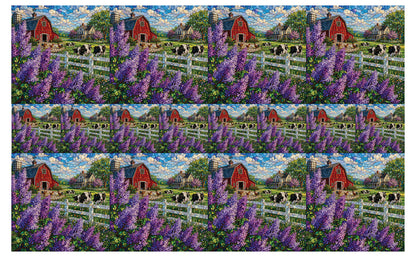 DecoCraft - Studio 1375 - Scenic Tiles Series - Lilac Barn at Noon