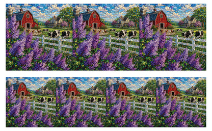 DecoCraft - Studio 1375 - Scenic Tiles Series - Lilac Barn at Noon