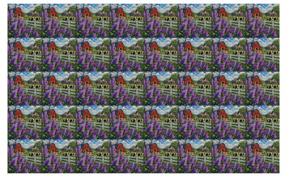 DecoCraft - Studio 1375 - Scenic Tiles Series - Lilac Barn at Noon