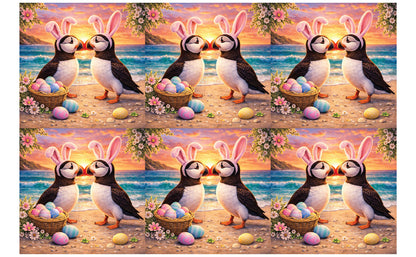 DecoCraft - Studio 1375 - Scenic Tiles Series - Easter Shore Puffins