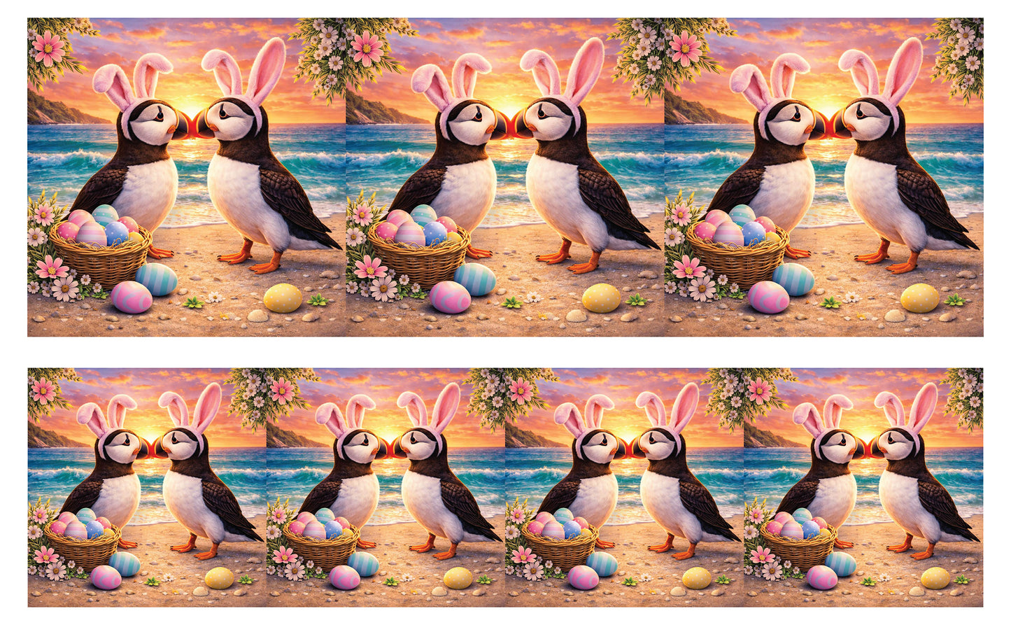 DecoCraft - Studio 1375 - Scenic Tiles Series - Easter Shore Puffins