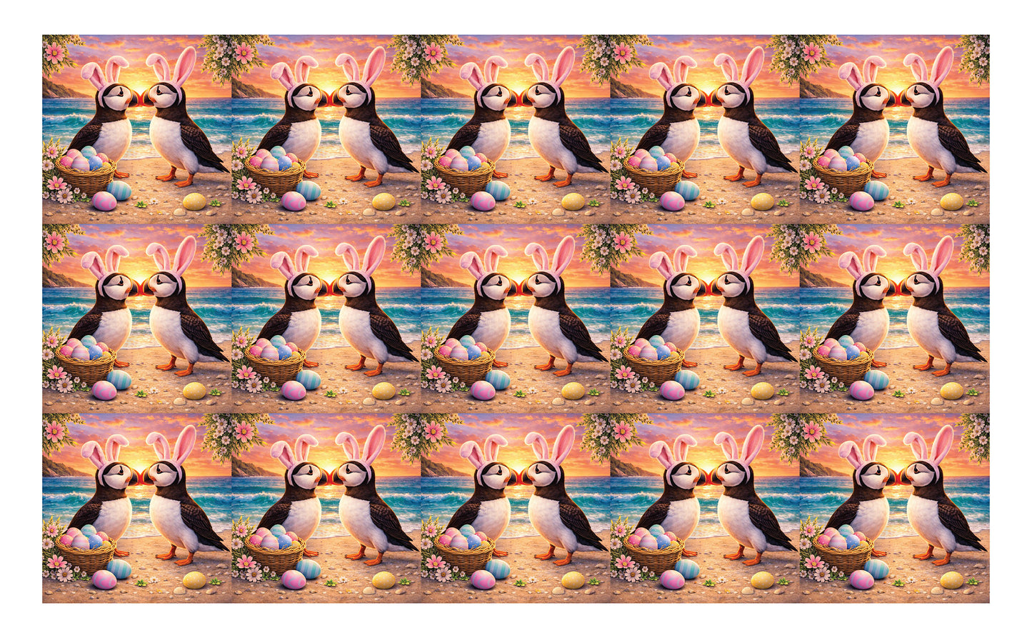 DecoCraft - Studio 1375 - Scenic Tiles Series - Easter Shore Puffins