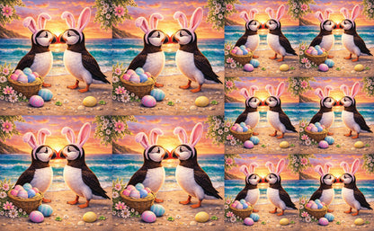 DecoCraft - Studio 1375 - Scenic Tiles Series - Easter Shore Puffins