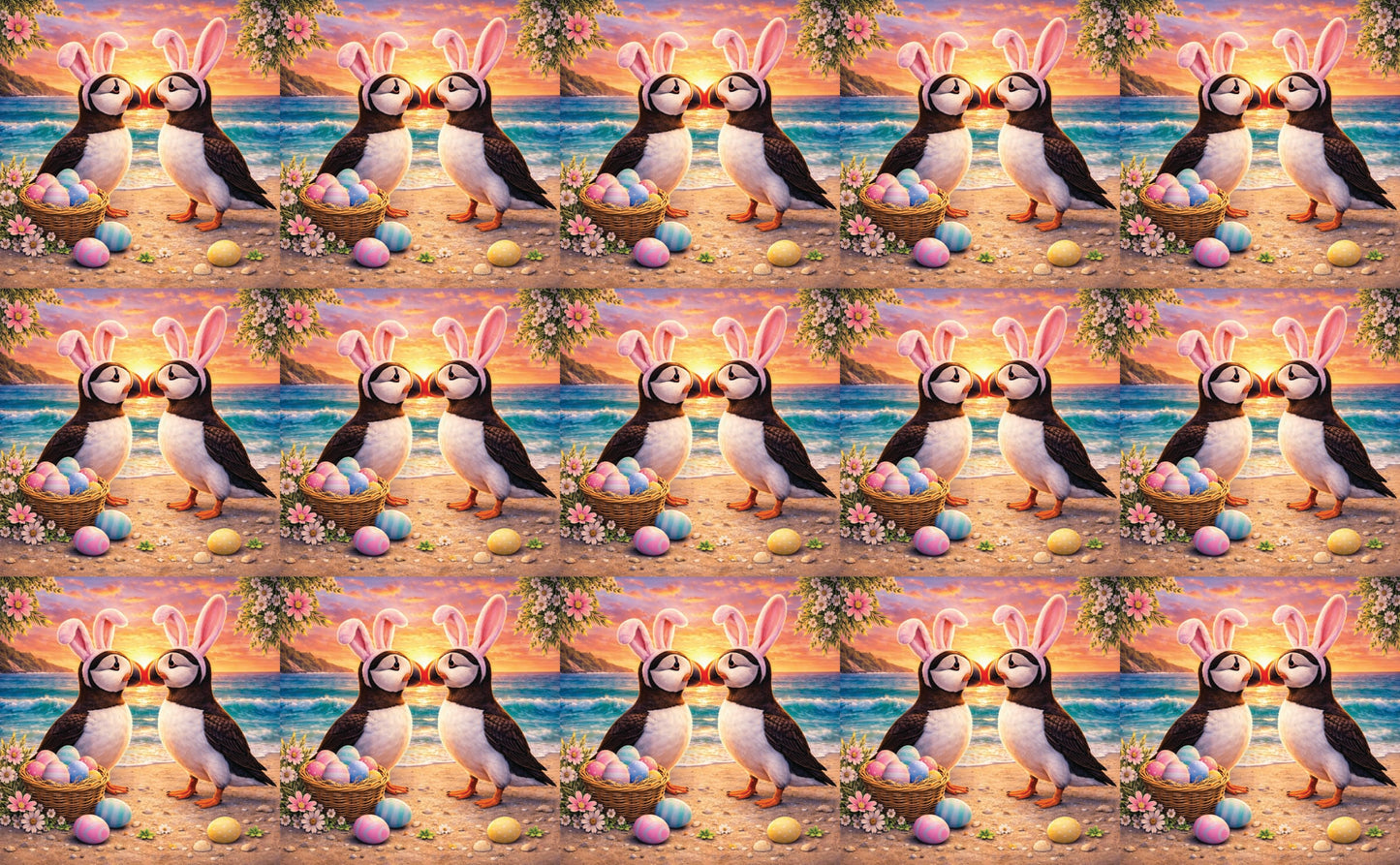 DecoCraft - Studio 1375 - Scenic Tiles Series - Easter Shore Puffins