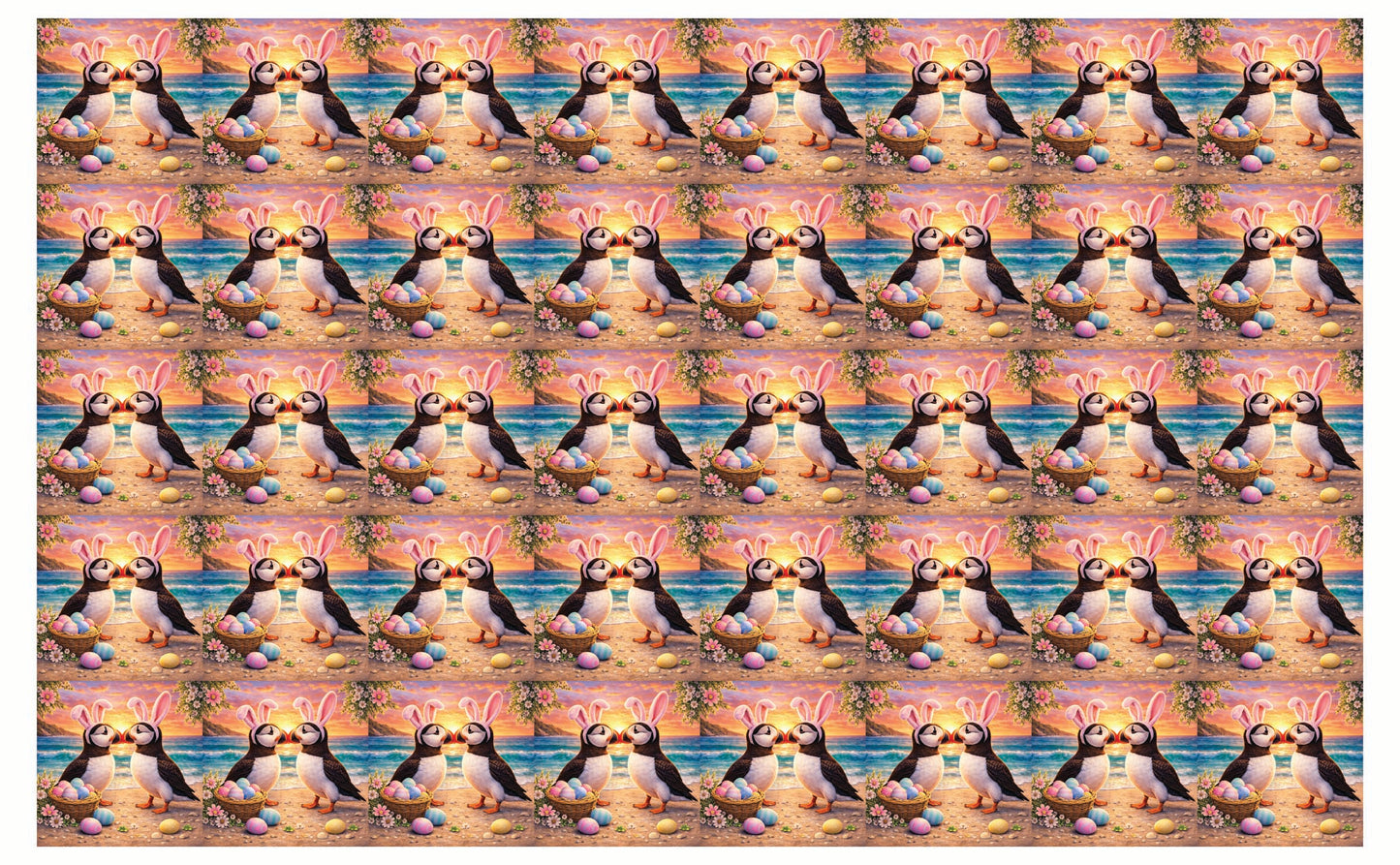 DecoCraft - Studio 1375 - Scenic Tiles Series - Easter Shore Puffins