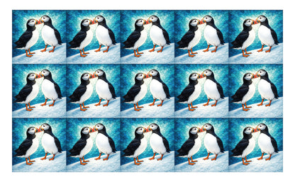 DecoCraft - Studio 1375 - Scenic Tiles Series - Mosaic Love Puffins