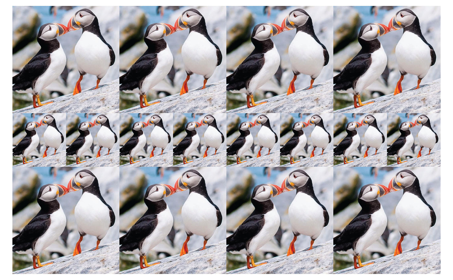 DecoCraft - Studio 1375 - Scenic Tiles Series - Cliffside Bond Puffins