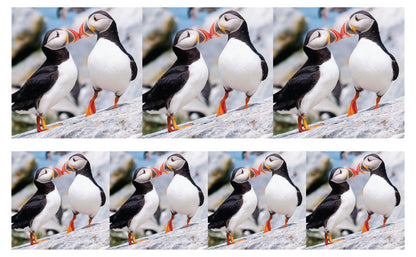 DecoCraft - Studio 1375 - Scenic Tiles Series - Cliffside Bond Puffins