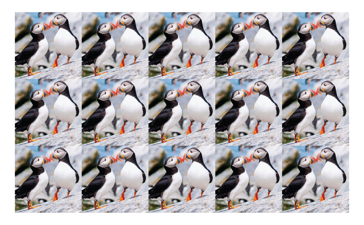 DecoCraft - Studio 1375 - Scenic Tiles Series - Cliffside Bond Puffins