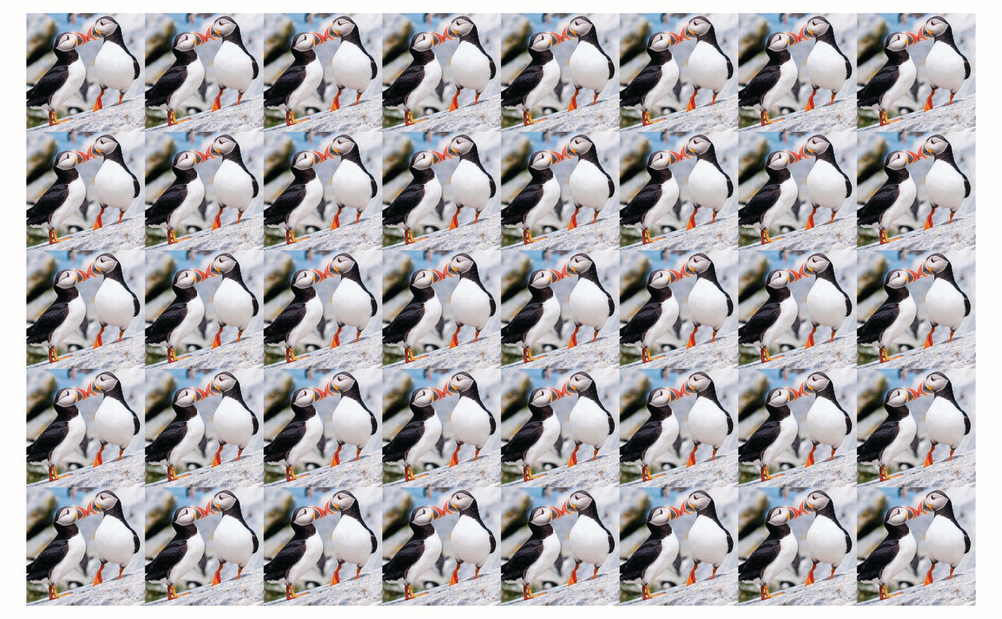 DecoCraft - Studio 1375 - Scenic Tiles Series - Cliffside Bond Puffins
