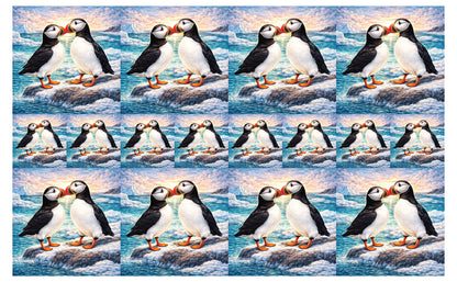 DecoCraft - Studio 1375 - Scenic Tiles Series - Ocean Breeze Puffins