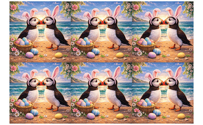 DecoCraft - Studio 1375 - Scenic Tiles Series - Spring Nest Puffins