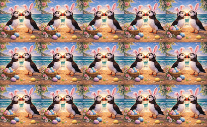 DecoCraft - Studio 1375 - Scenic Tiles Series - Spring Nest Puffins