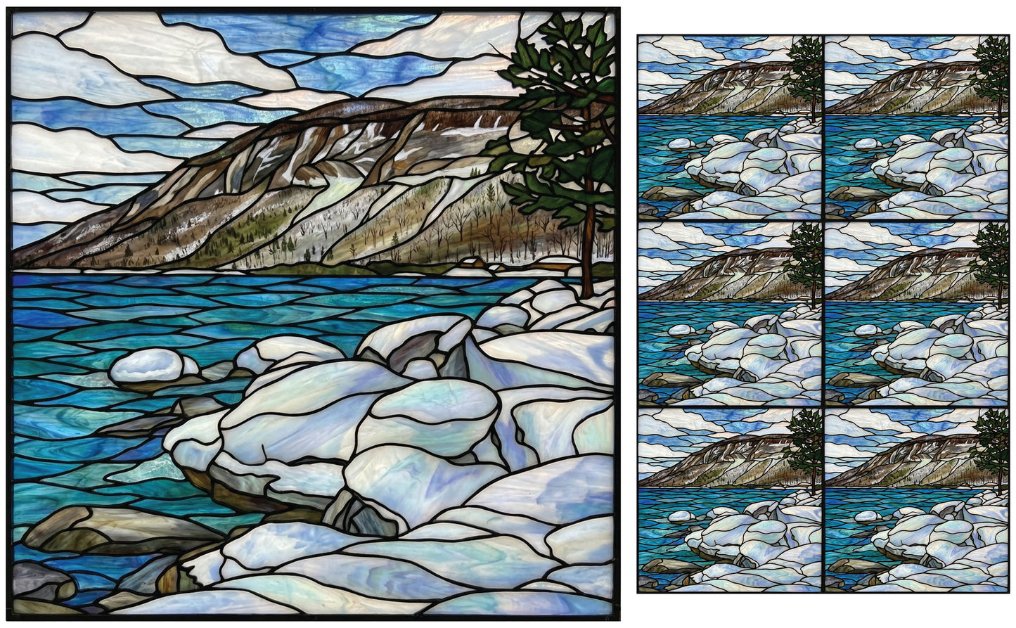 DecoCraft - Studio 1375 - Elevated Scenic Tiles Series - Alpine River Stones