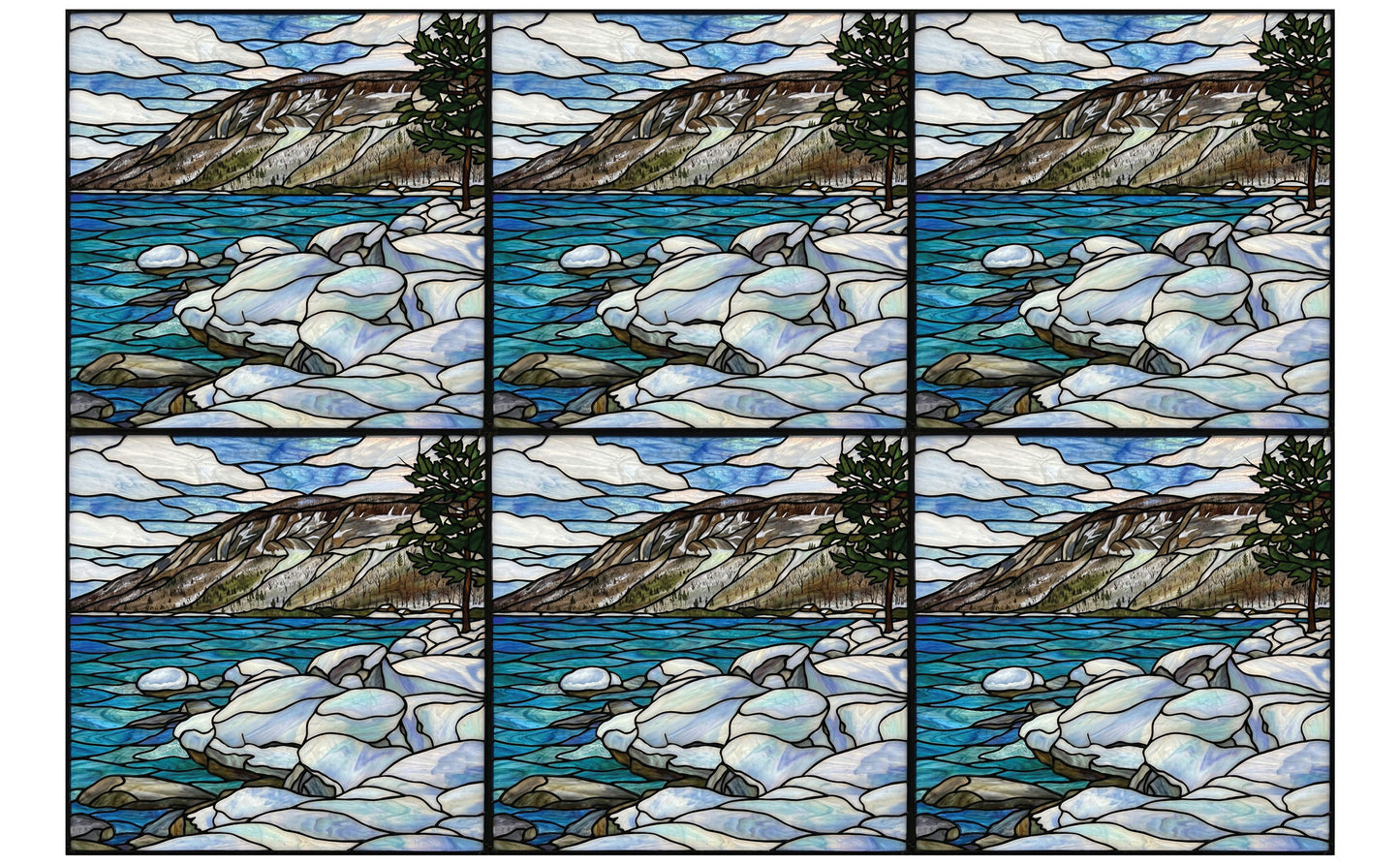 DecoCraft - Studio 1375 - Elevated Scenic Tiles Series - Alpine River Stones