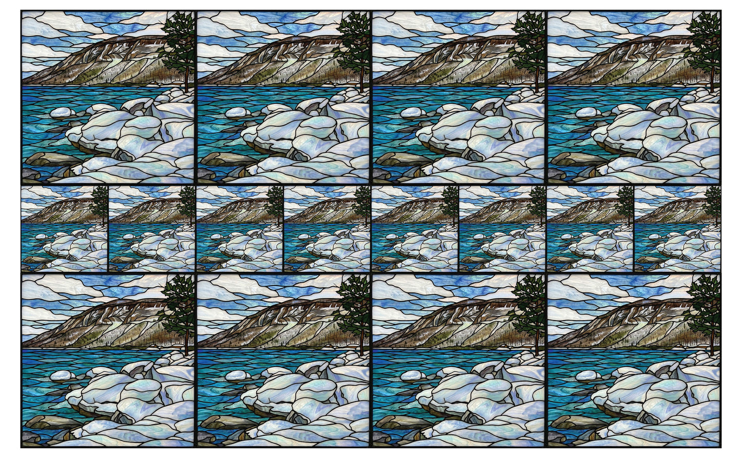 DecoCraft - Studio 1375 - Elevated Scenic Tiles Series - Alpine River Stones