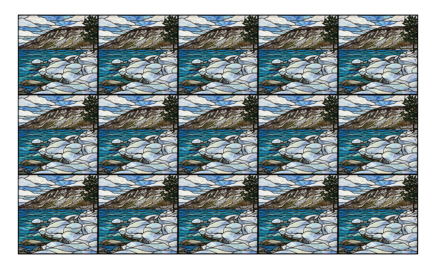 DecoCraft - Studio 1375 - Elevated Scenic Tiles Series - Alpine River Stones