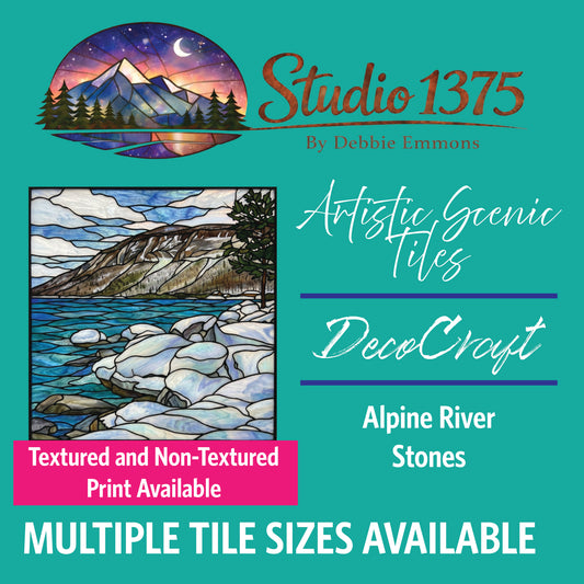 DecoCraft - Studio 1375 - Elevated Scenic Tiles Series - Alpine River Stones