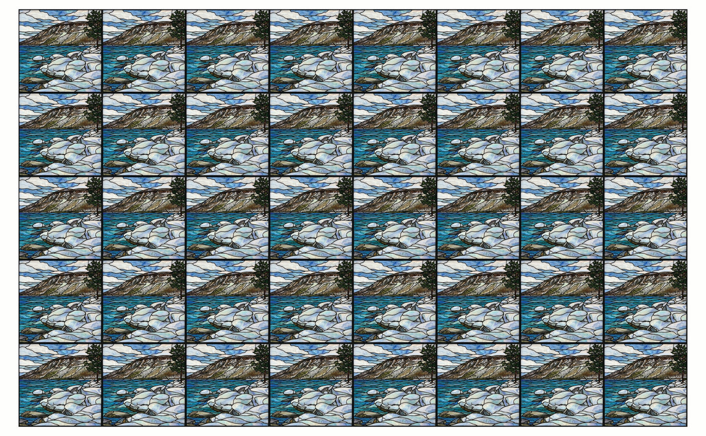 DecoCraft - Studio 1375 - Elevated Scenic Tiles Series - Alpine River Stones