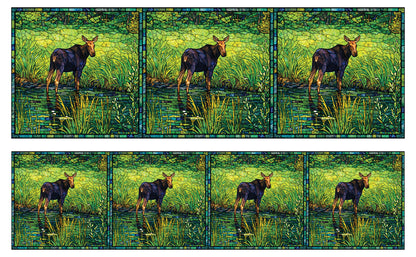 DecoCraft - Studio 1375 - Elevated Scenic Tiles Series - Golden Marsh Moose