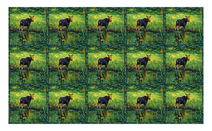 DecoCraft - Studio 1375 - Elevated Scenic Tiles Series - Golden Marsh Moose