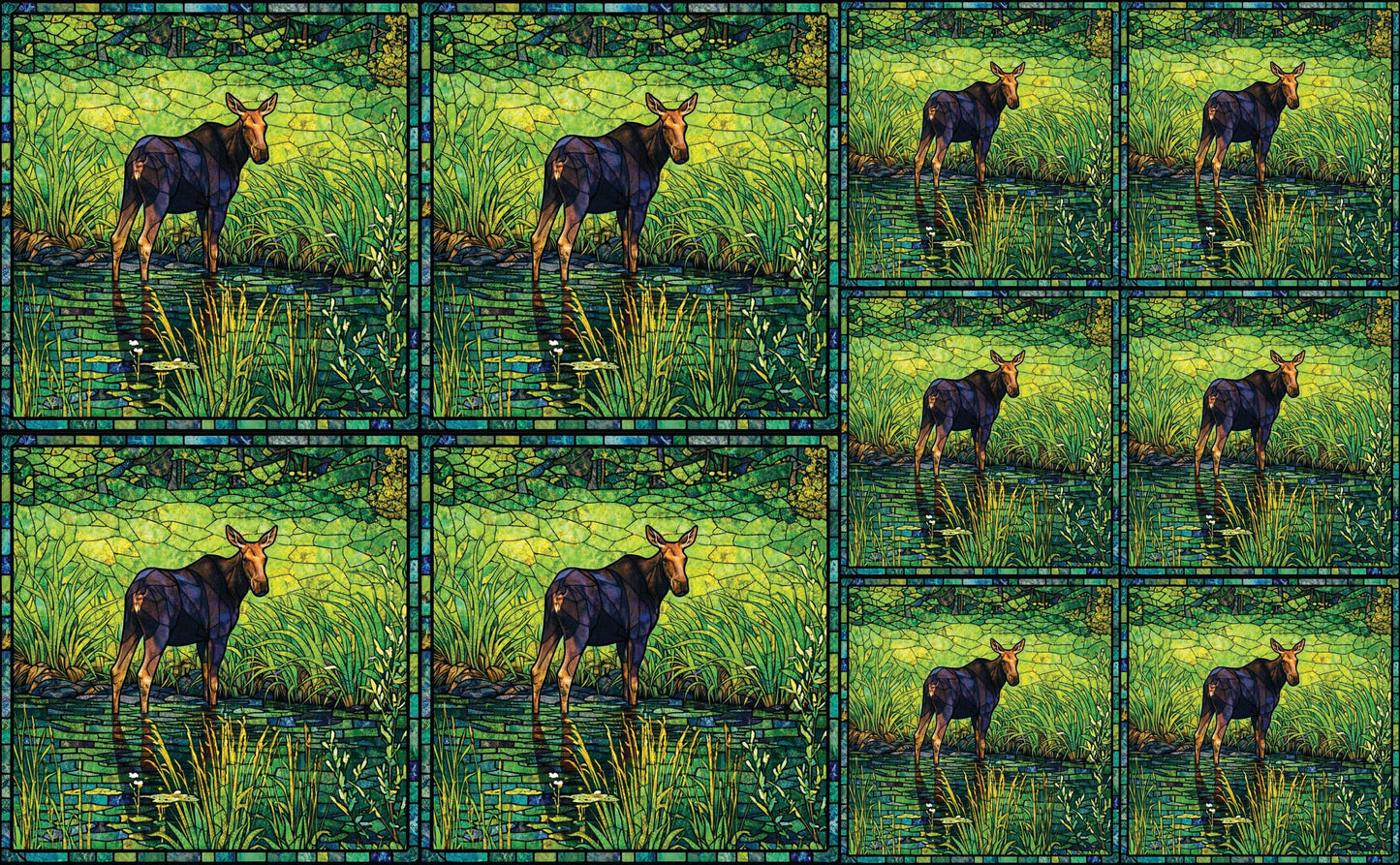 DecoCraft - Studio 1375 - Elevated Scenic Tiles Series - Golden Marsh Moose