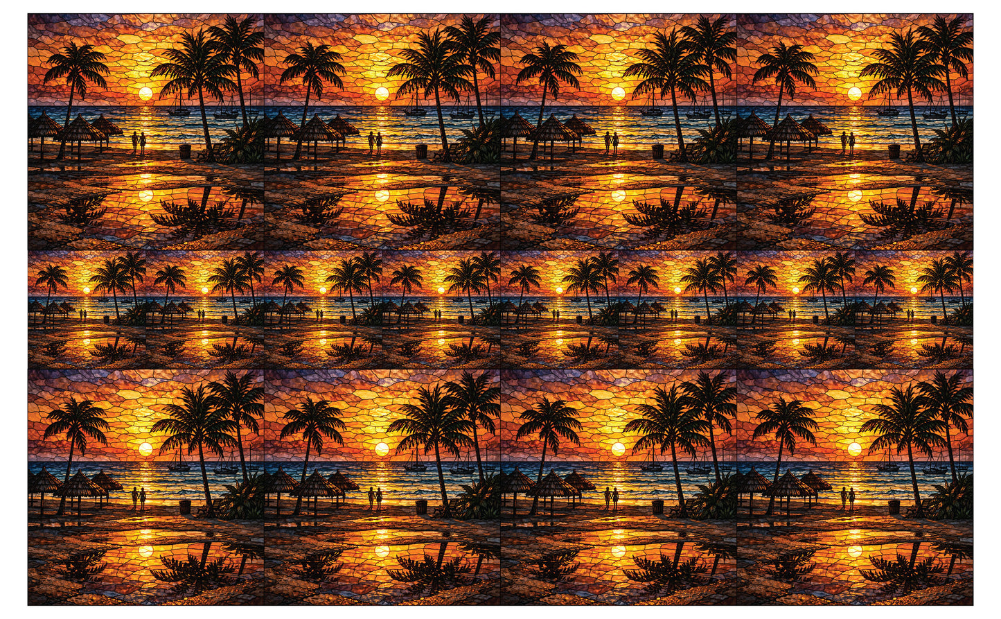 DecoCraft - Studio 1375 - Elevated Scenic Tiles Series - Sunset Island Glow
