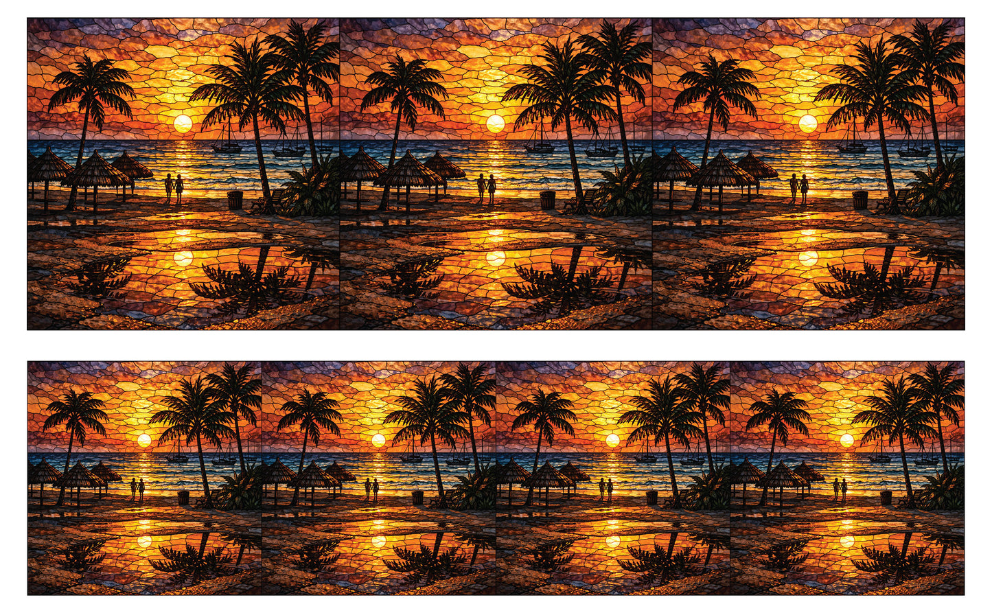 DecoCraft - Studio 1375 - Elevated Scenic Tiles Series - Sunset Island Glow