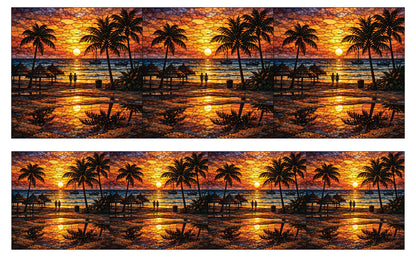 DecoCraft - Studio 1375 - Elevated Scenic Tiles Series - Sunset Island Glow