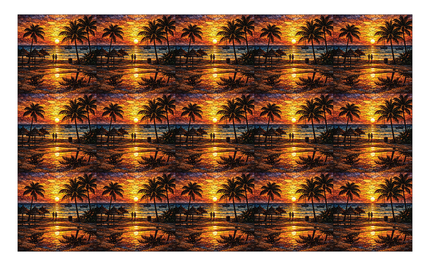 DecoCraft - Studio 1375 - Elevated Scenic Tiles Series - Sunset Island Glow