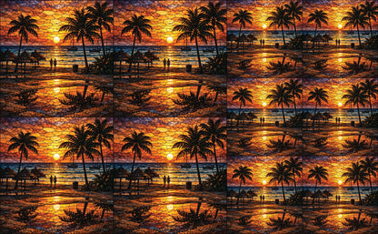 DecoCraft - Studio 1375 - Elevated Scenic Tiles Series - Sunset Island Glow