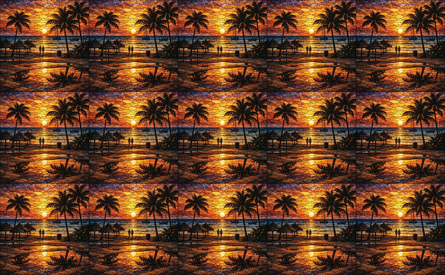 DecoCraft - Studio 1375 - Elevated Scenic Tiles Series - Sunset Island Glow
