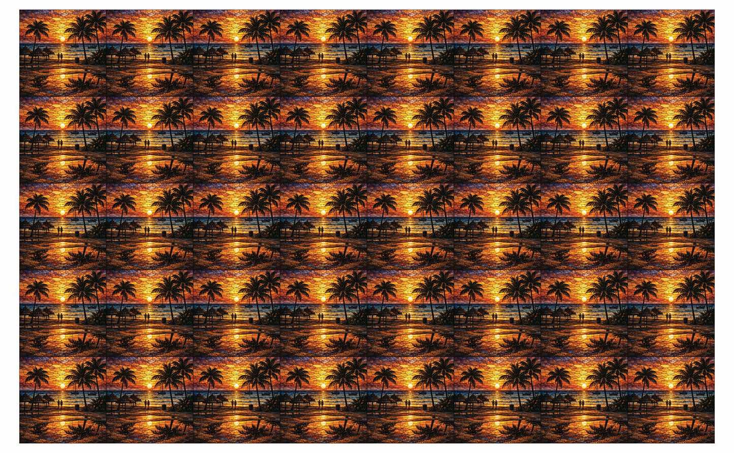 DecoCraft - Studio 1375 - Elevated Scenic Tiles Series - Sunset Island Glow