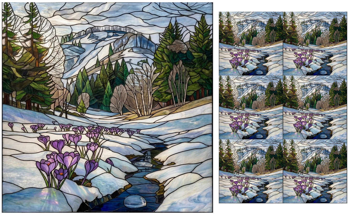 DecoCraft - Studio 1375 - Elevated Scenic Tiles Series - Thawing Spring Stream