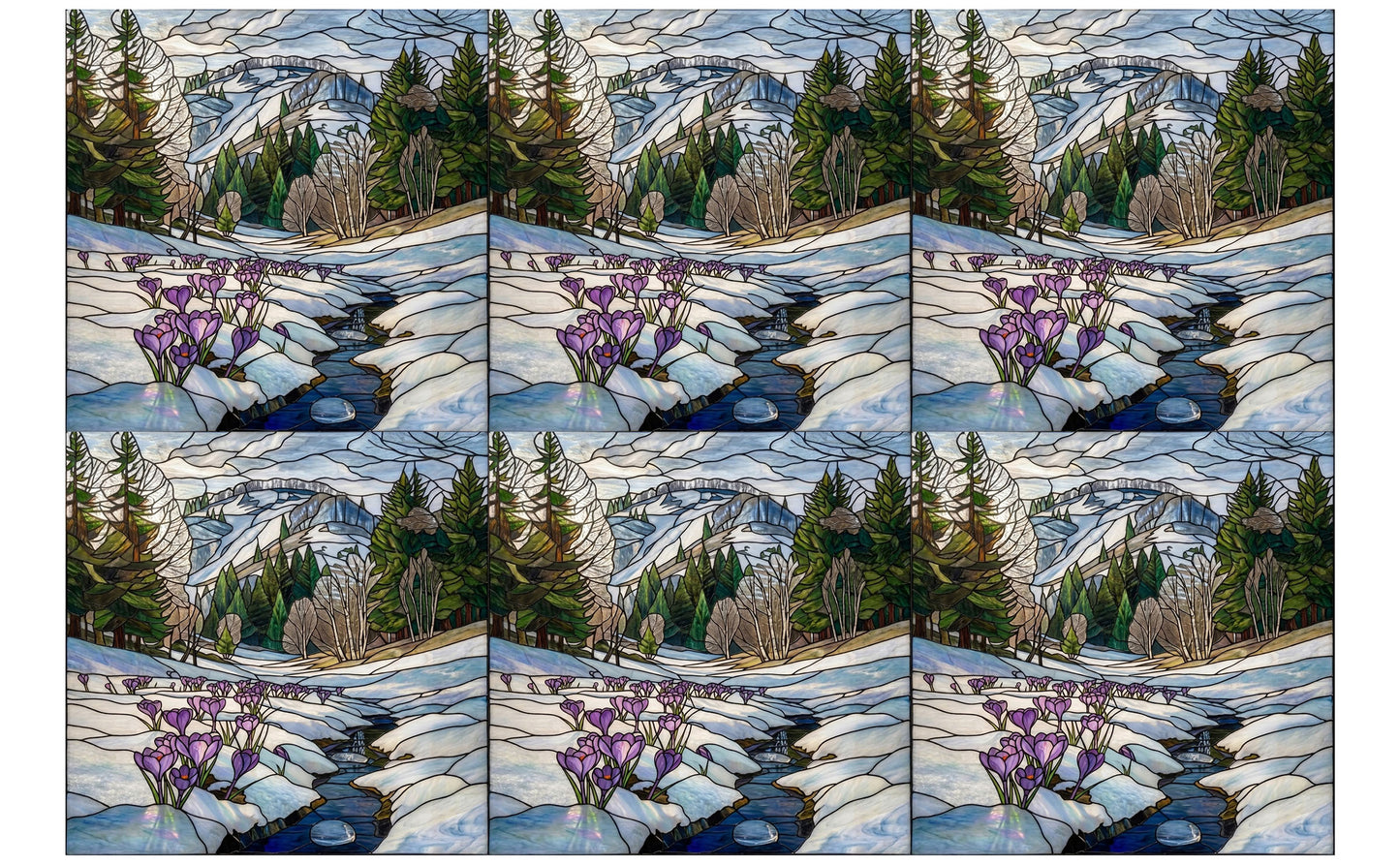 DecoCraft - Studio 1375 - Elevated Scenic Tiles Series - Thawing Spring Stream