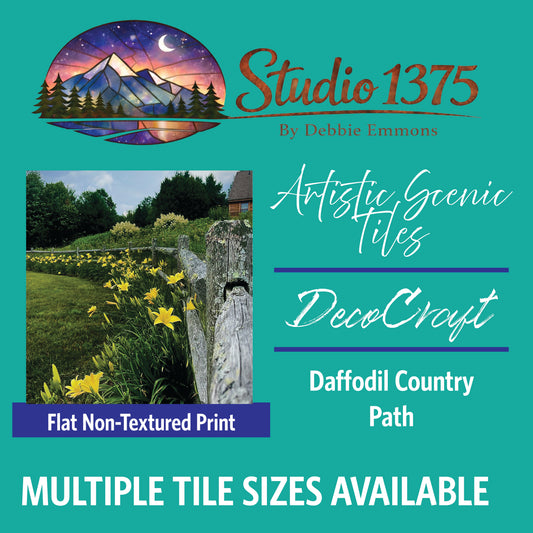 DecoCraft - Studio 1375 - Scenic Tiles Series - Daffodil Country Path