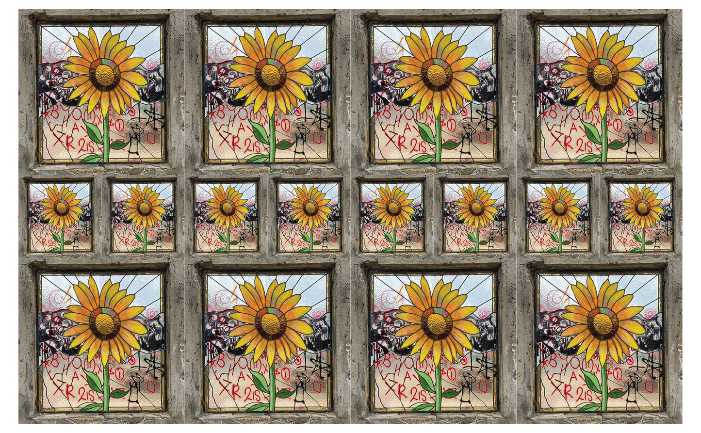 DecoCraft - Studio 1375 - Scenic Tiles Series - Urban Sunflower Bloom