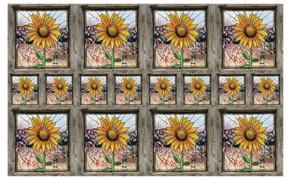 DecoCraft - Studio 1375 - Scenic Tiles Series - Urban Sunflower Bloom