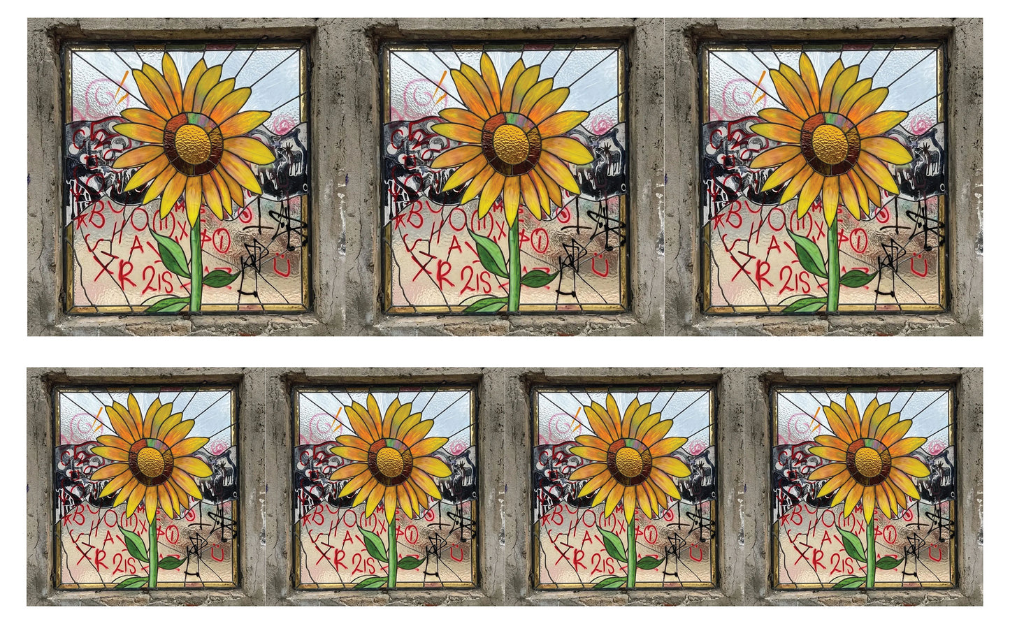 DecoCraft - Studio 1375 - Scenic Tiles Series - Urban Sunflower Bloom