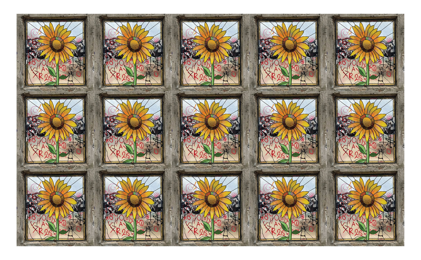 DecoCraft - Studio 1375 - Scenic Tiles Series - Urban Sunflower Bloom