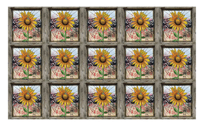 DecoCraft - Studio 1375 - Scenic Tiles Series - Urban Sunflower Bloom