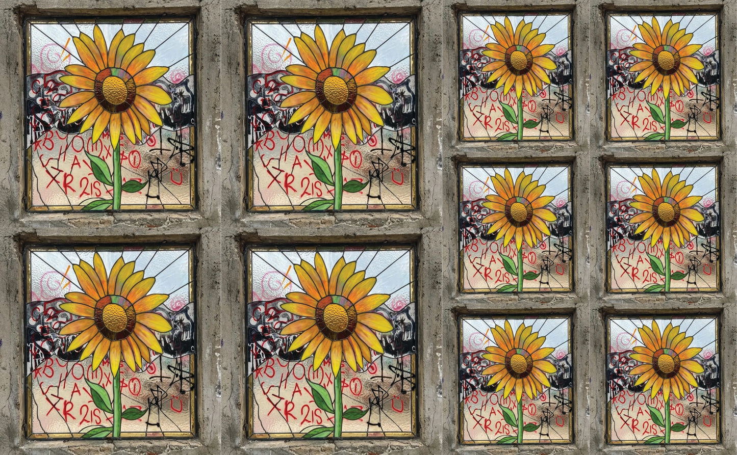 DecoCraft - Studio 1375 - Scenic Tiles Series - Urban Sunflower Bloom