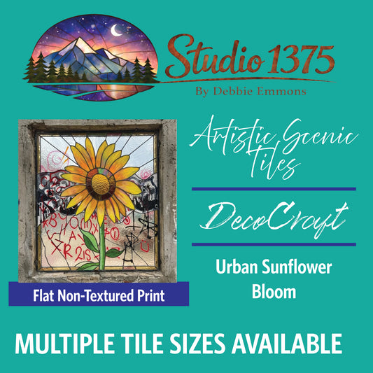 DecoCraft - Studio 1375 - Scenic Tiles Series - Urban Sunflower Bloom