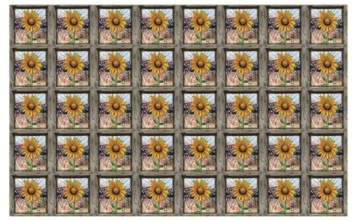 DecoCraft - Studio 1375 - Scenic Tiles Series - Urban Sunflower Bloom