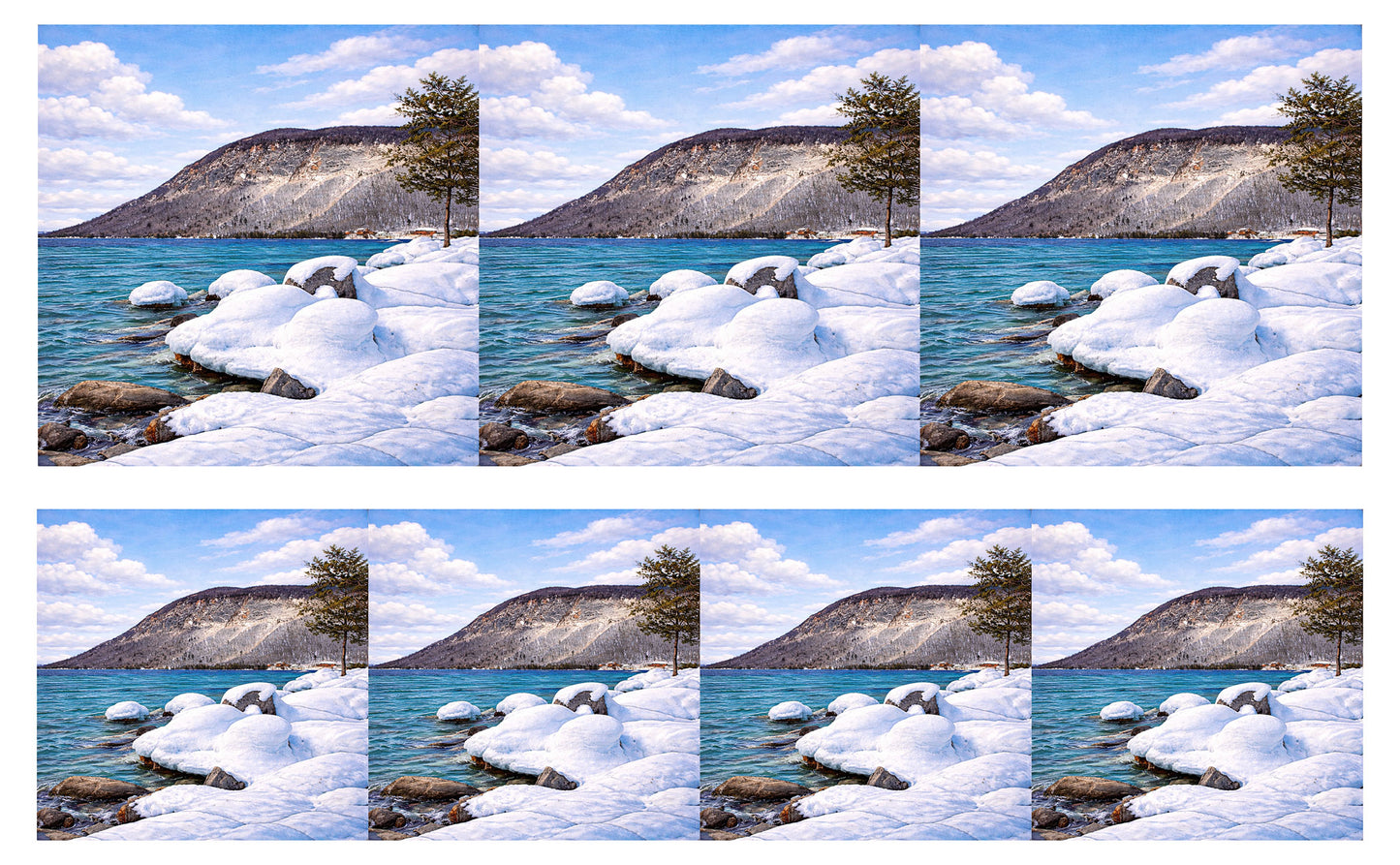 DecoCraft - Studio 1375 - Scenic Tiles Series - Frozen Lakeshore